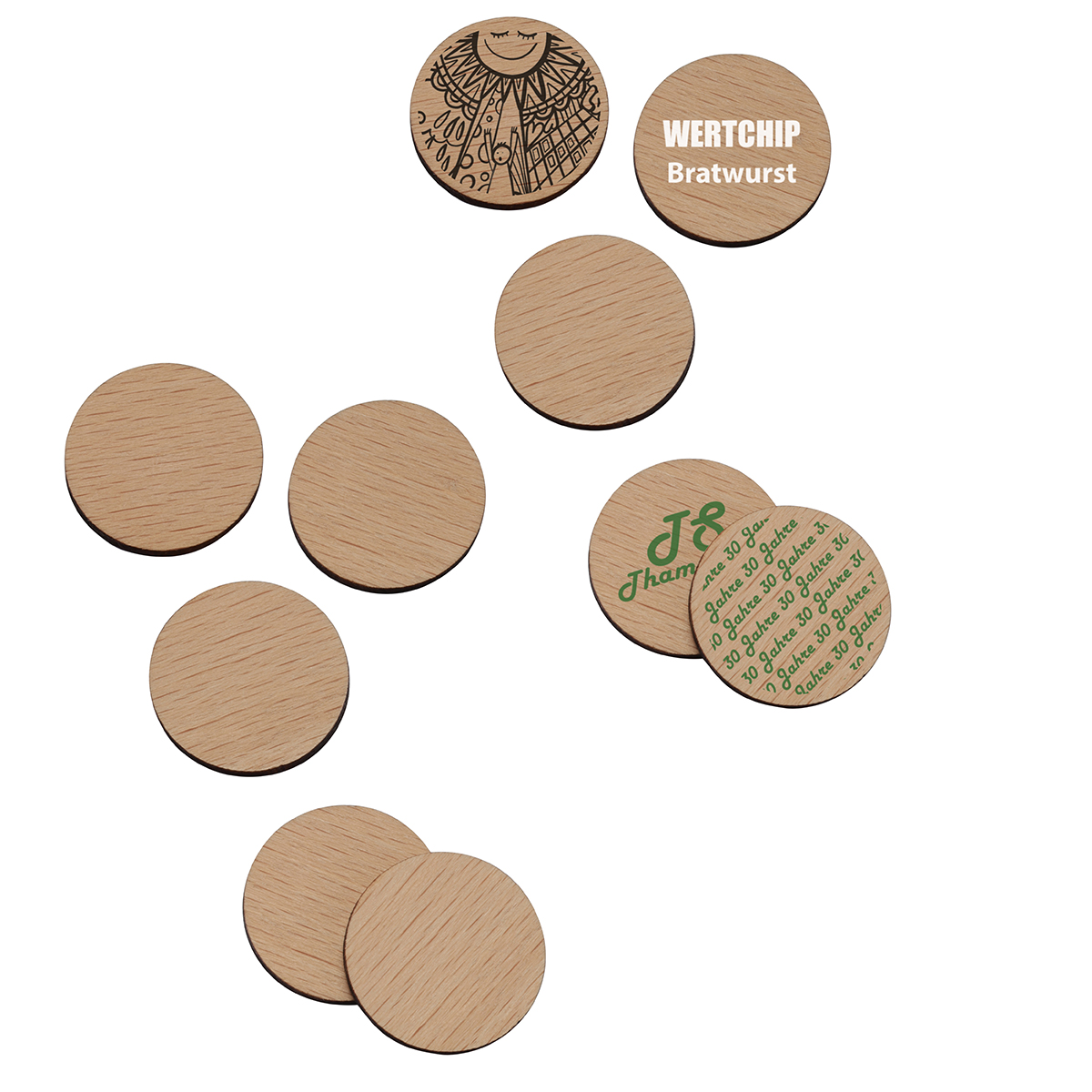 Chip voorzijde (ø 2 cm)