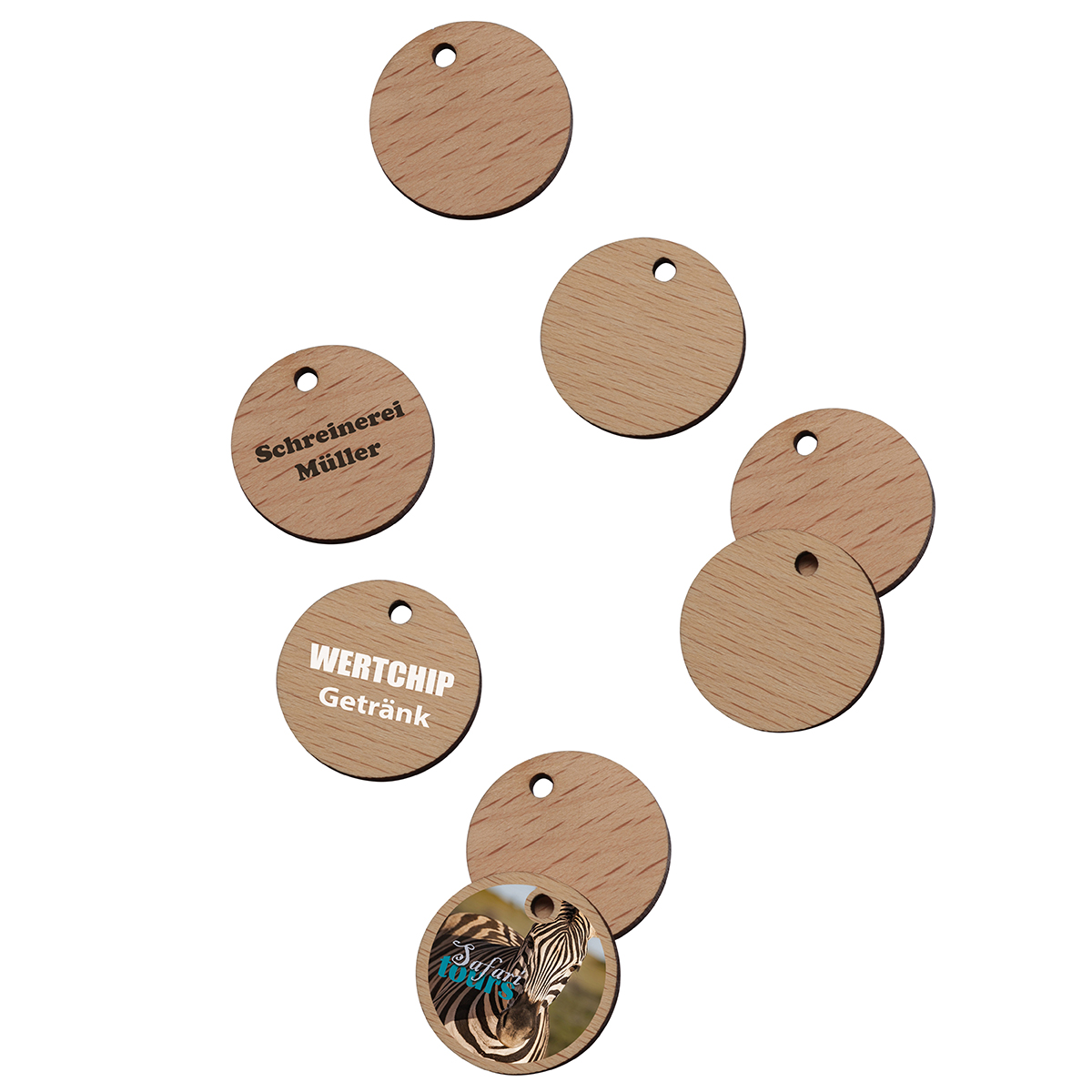 Chip voorzijde (ø 2 cm)