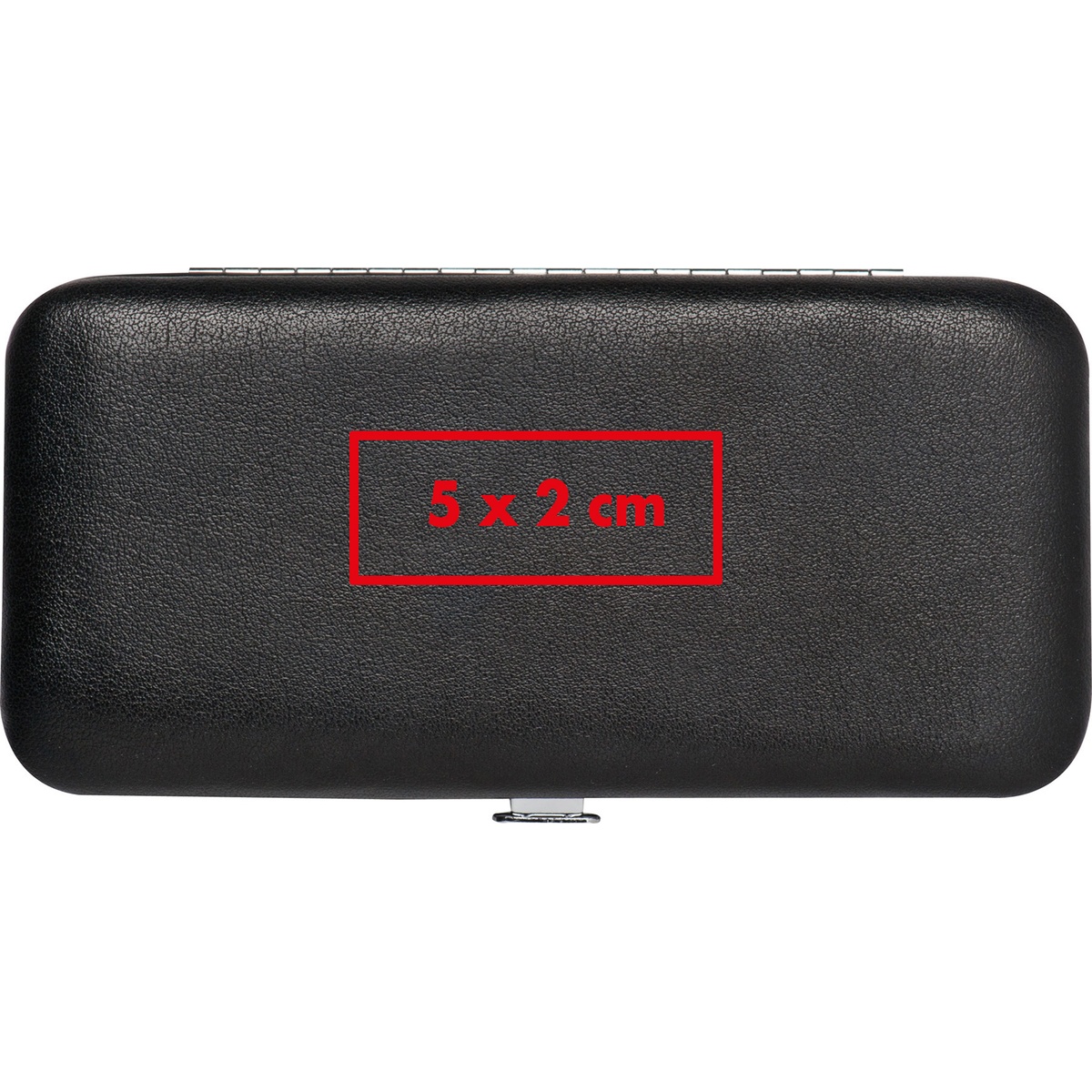 Op de doos (5 x 2 cm)