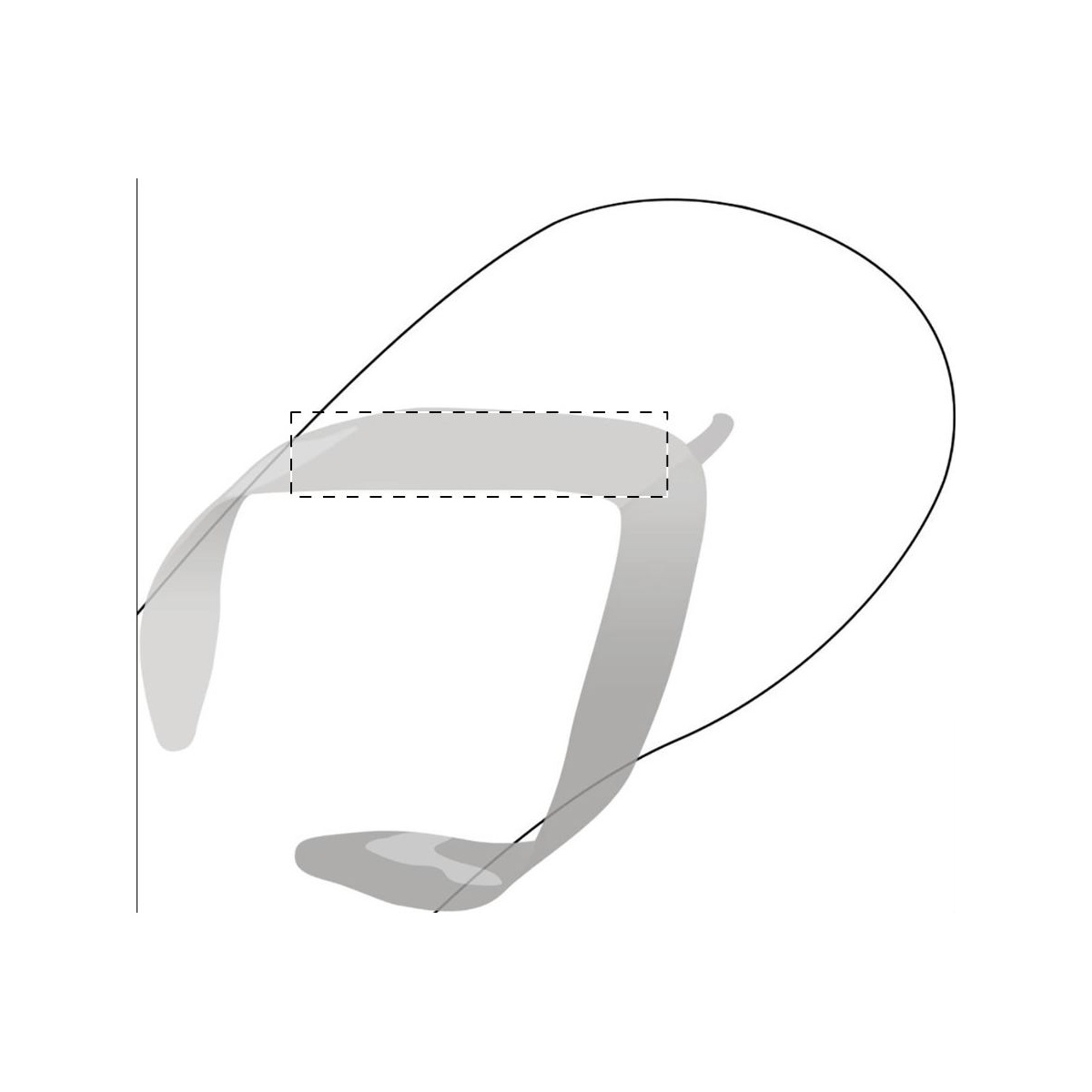 Linker slipper linker band (4 x 0,8 cm)