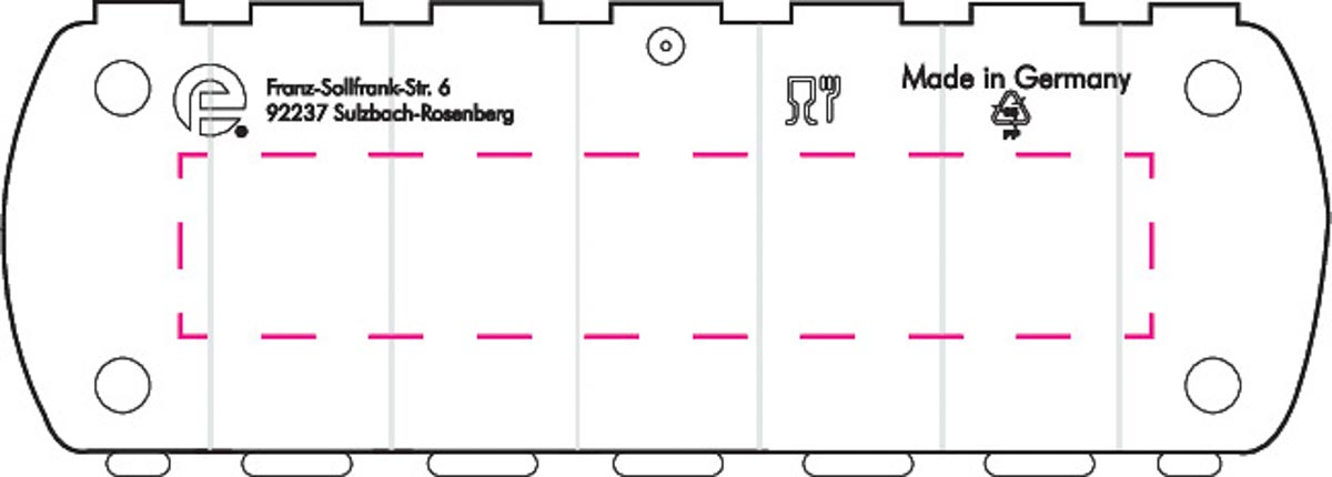 op de vloer (8x1,5 cm)