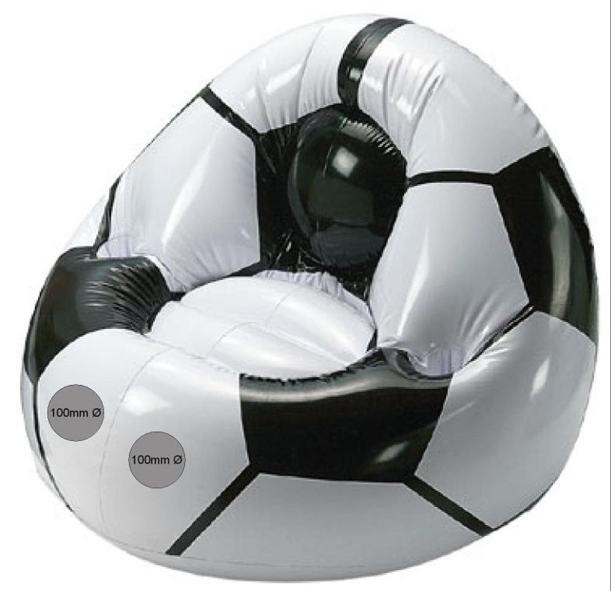 Voor linksonder en rechtsonder naast naad (Ø 10 cm)