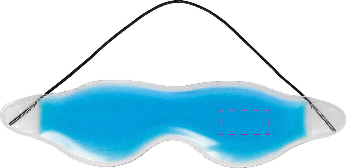 op linkeroog (3x1,5 cm)