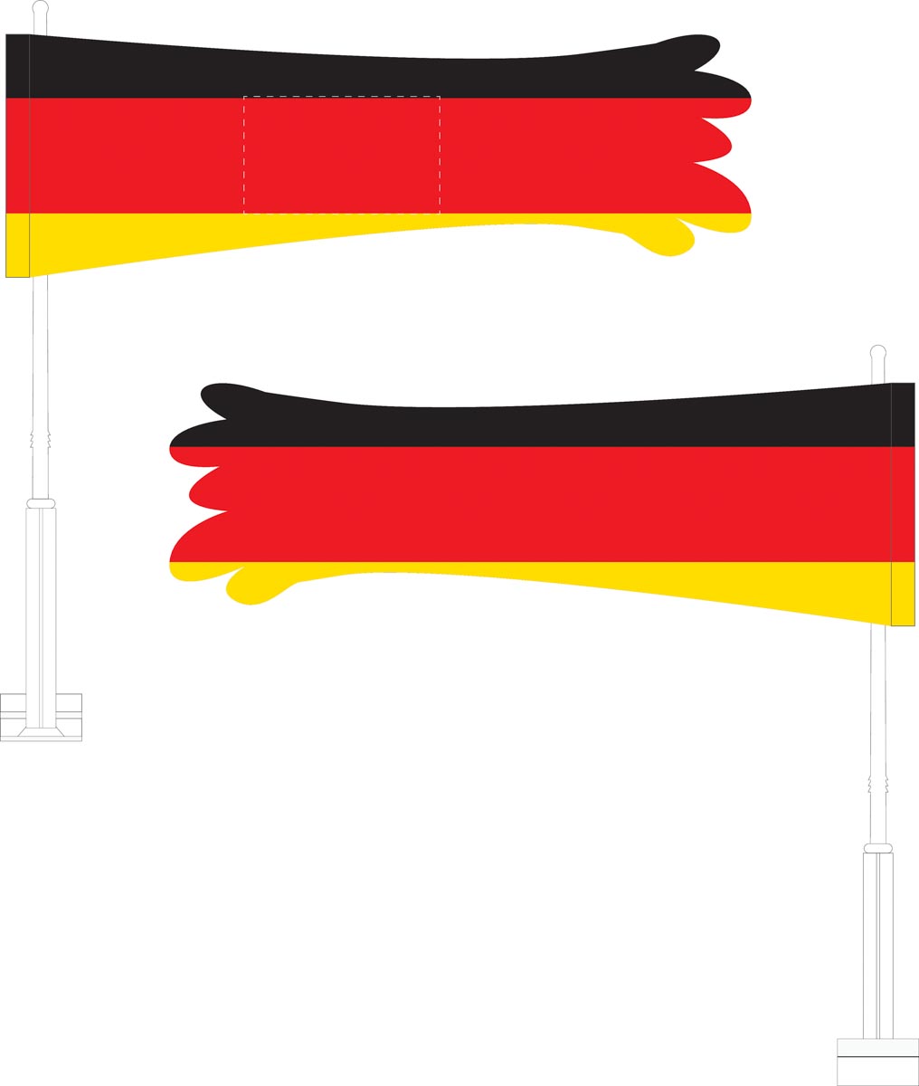 op autovlag in het midden (12,5x7,5 cm)