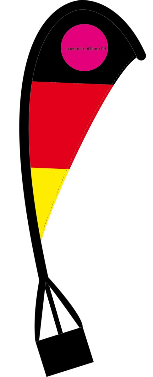 In het zwarte segment (Ø 6 cm)