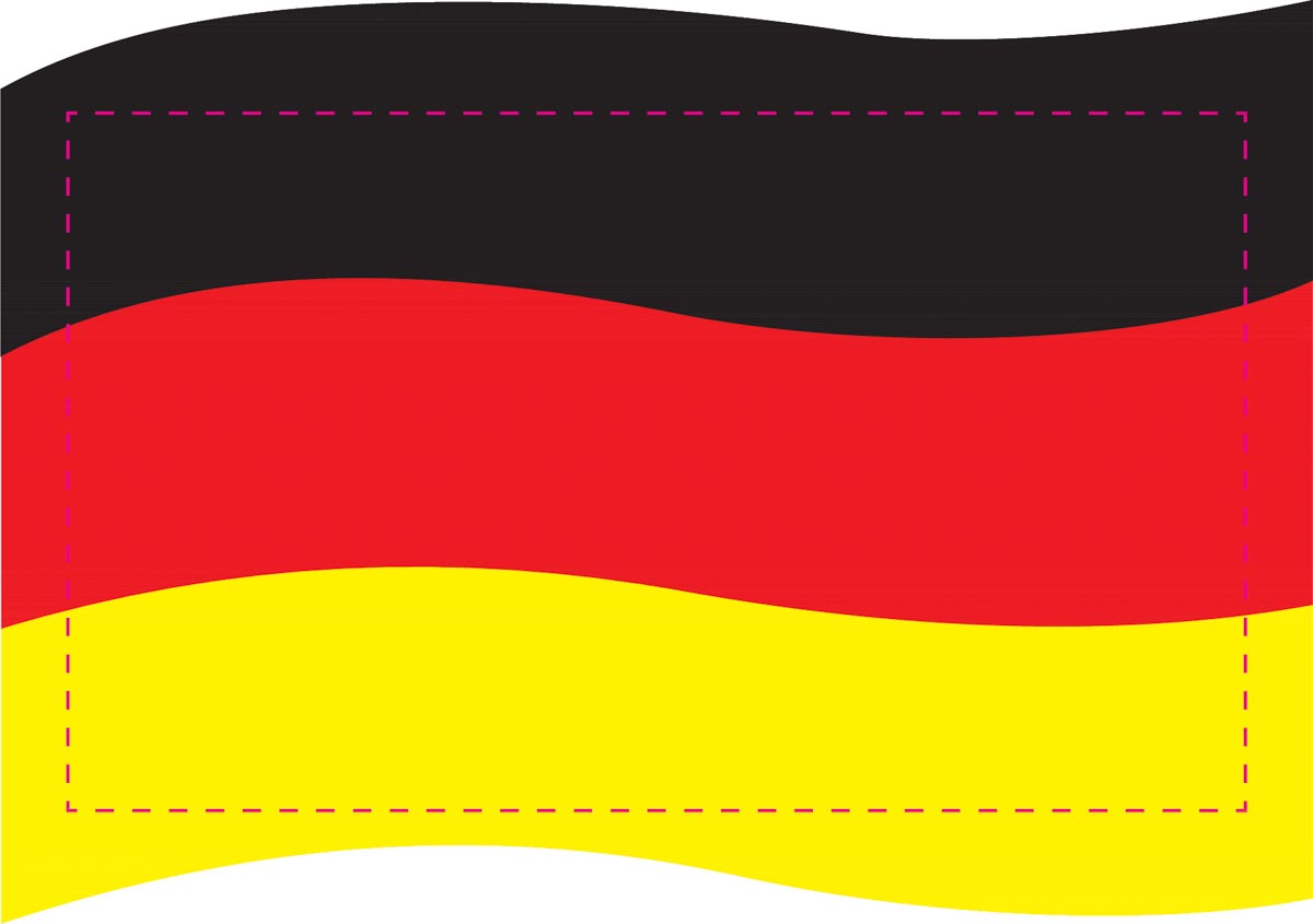 gecentreerd op vlag (27x16 cm)