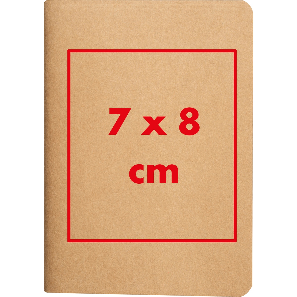 Op de voorkant (7 x 8 cm)