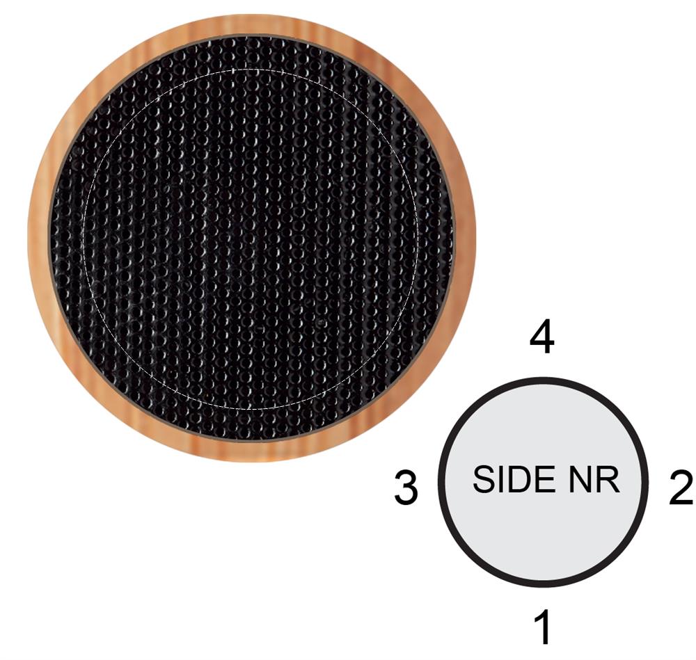 Bovenzijde (4,5 x 4,5 cm)