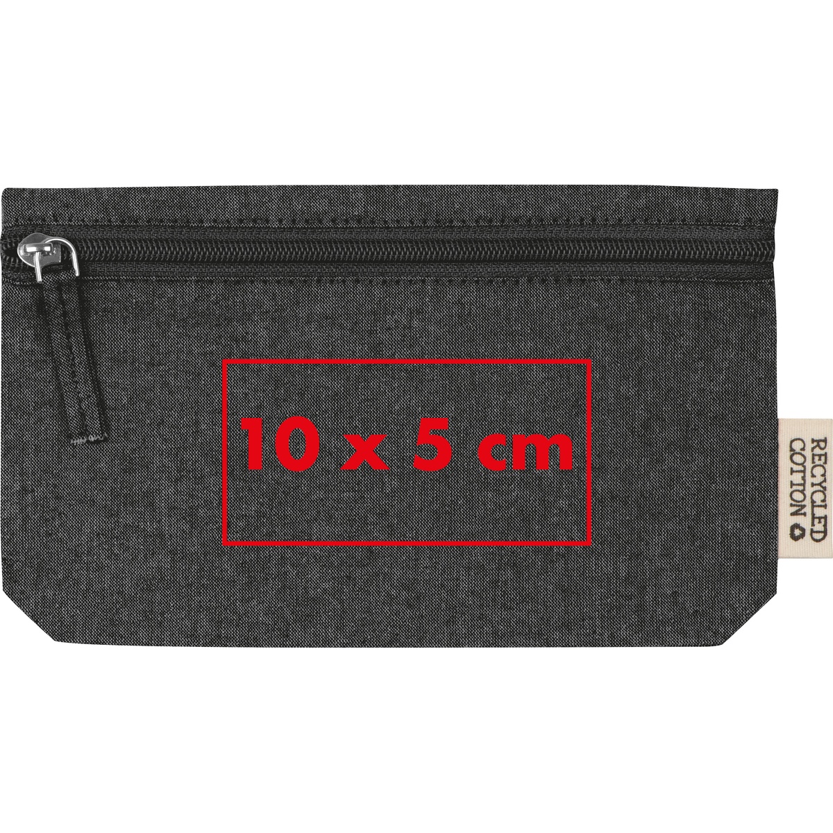 Op de voorkant (10 x 5 cm)