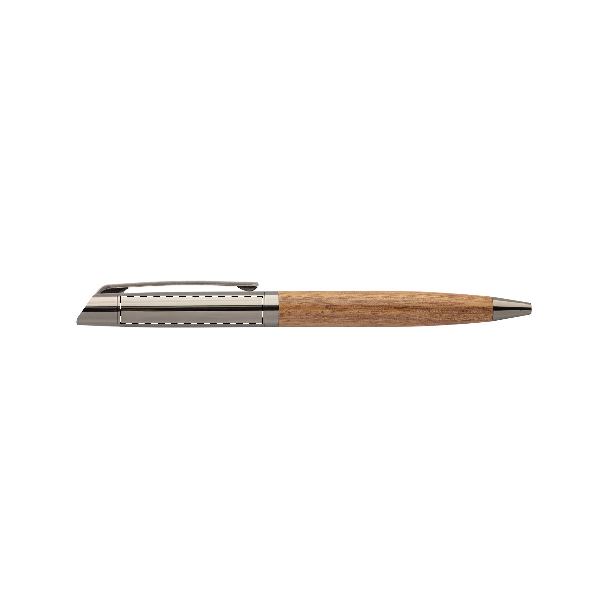 Balpen links van de clip (3 x 0,6 cm)