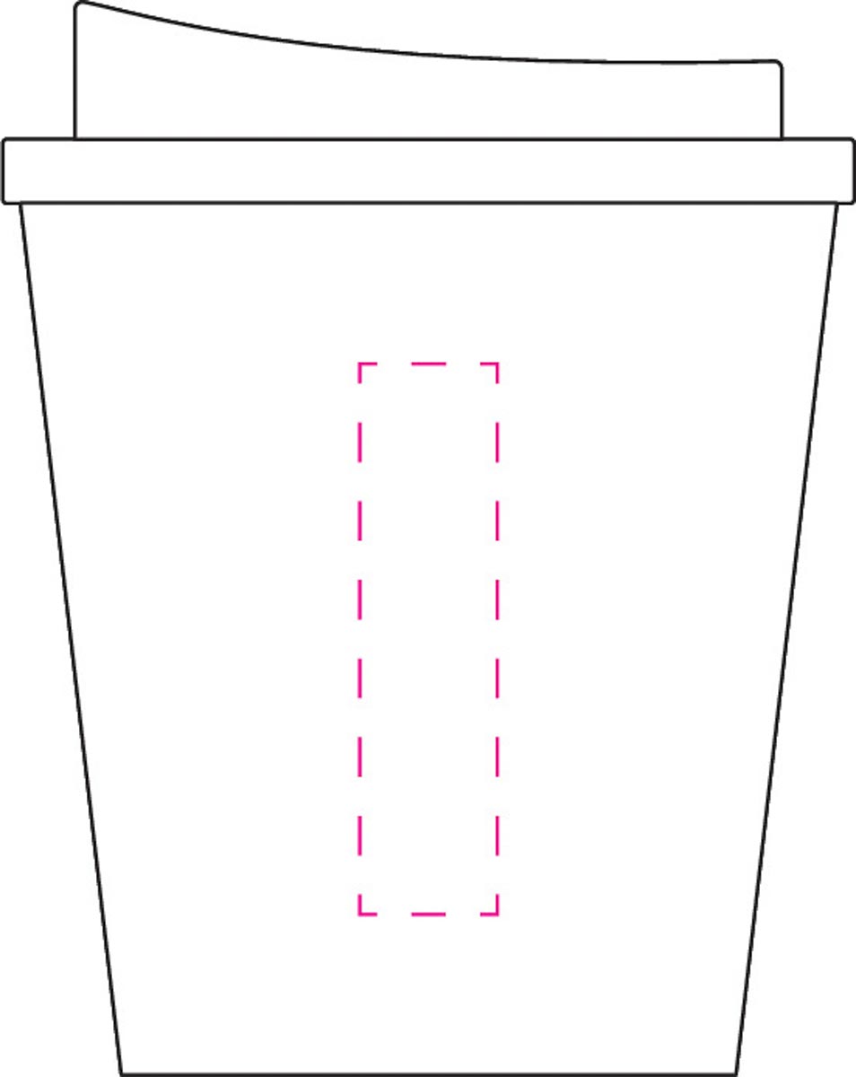 Op de zijkant van boven naar beneden (1,5x6 cm)