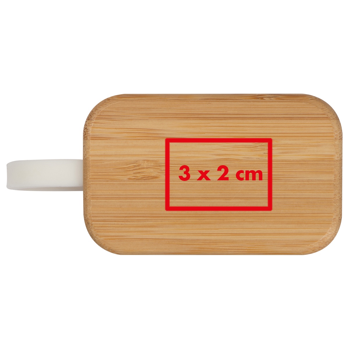 Op de doos (3 x 2 cm)