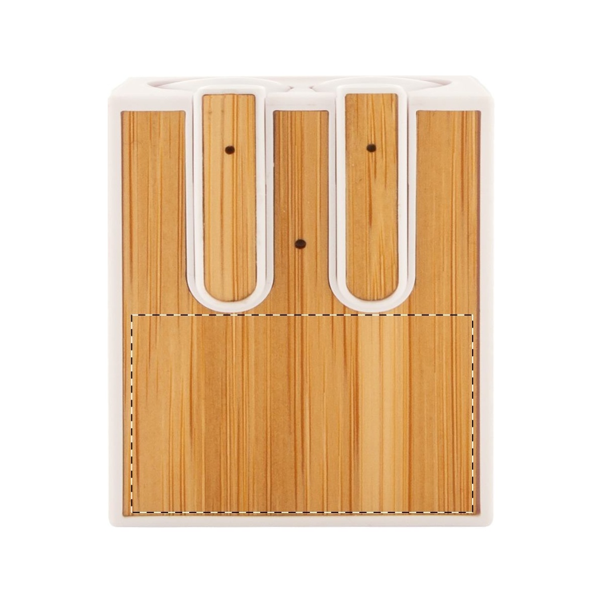 Op het etui (3 x 2 cm)