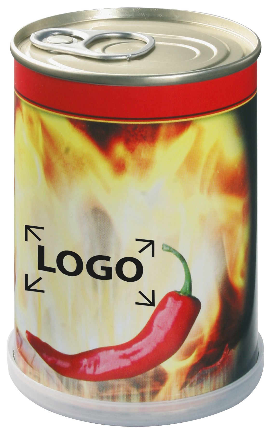 op het blik (2,5 x 3,0 cm)