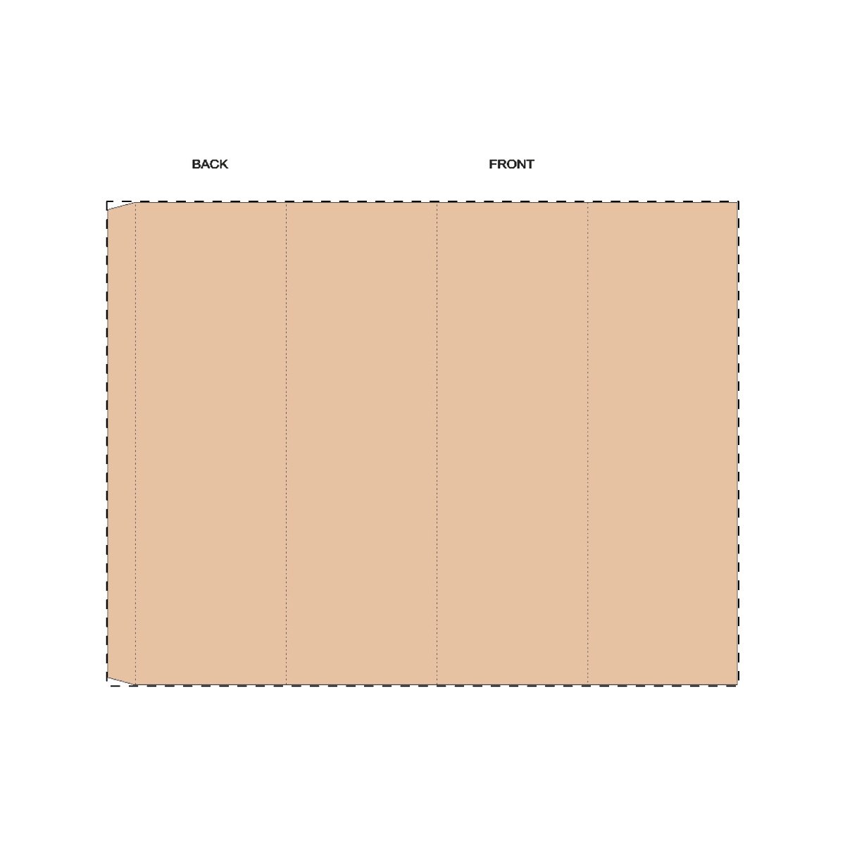 Kraft golfkarton (28,4 x 36,2 cm)