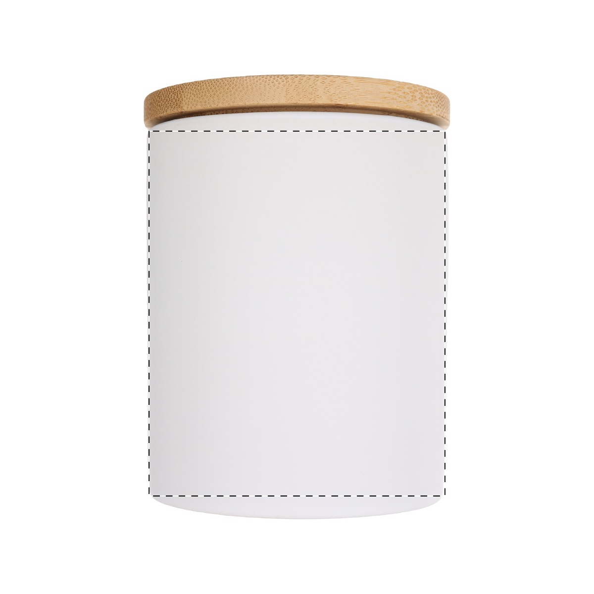 Tegenover het handvat (5 x 9 cm)