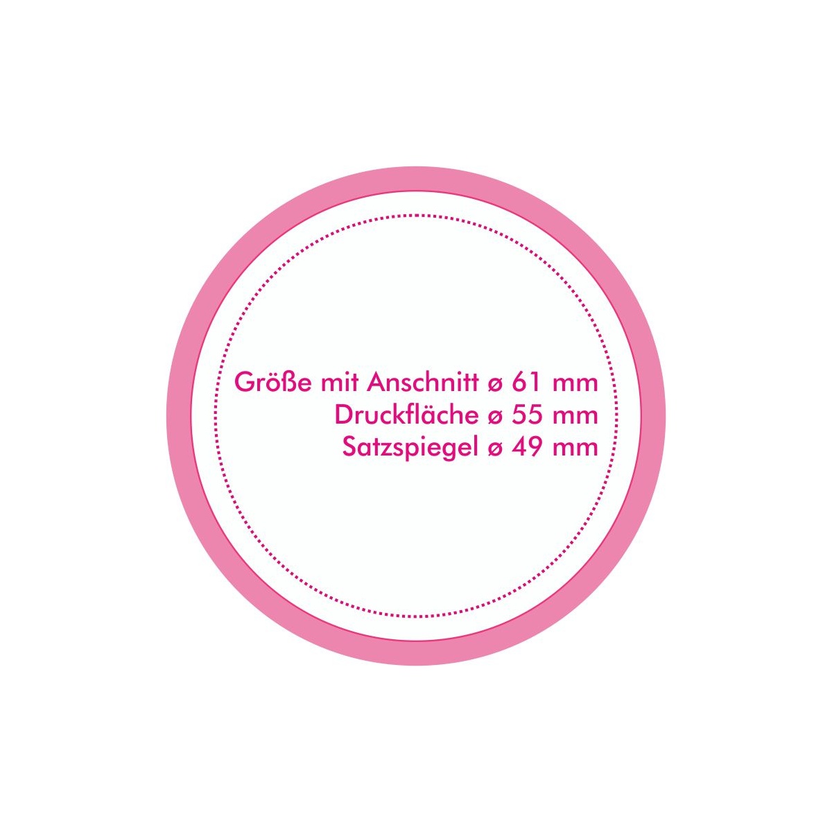 Inlegvel/Sticker voorzijde (ø 5,5 cm)