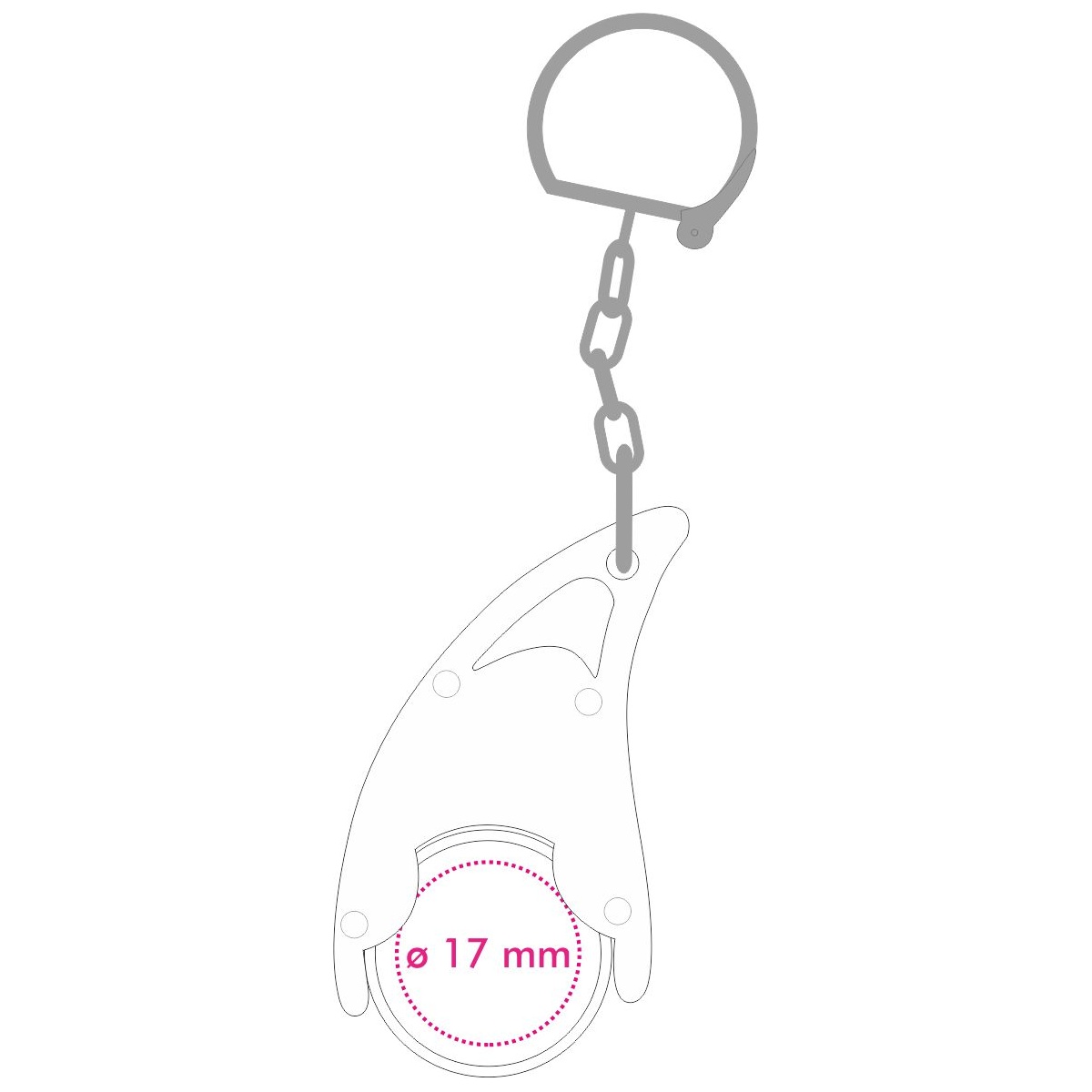 Chip achterzijde (ø 1,7 cm)