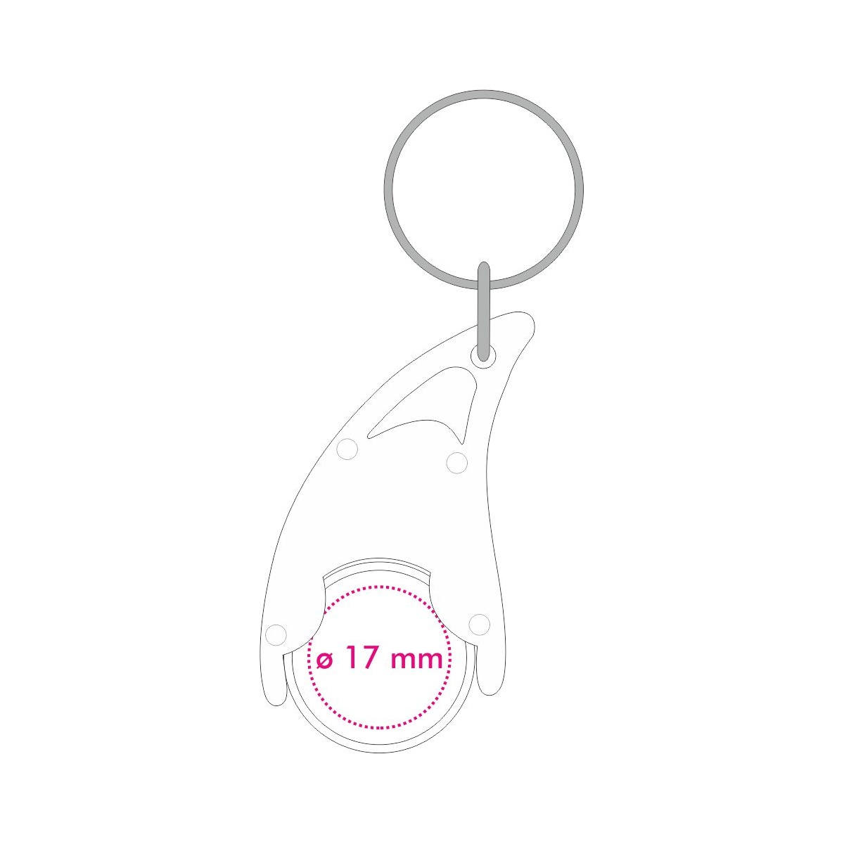 Chip achterzijde (ø 1,7 cm)