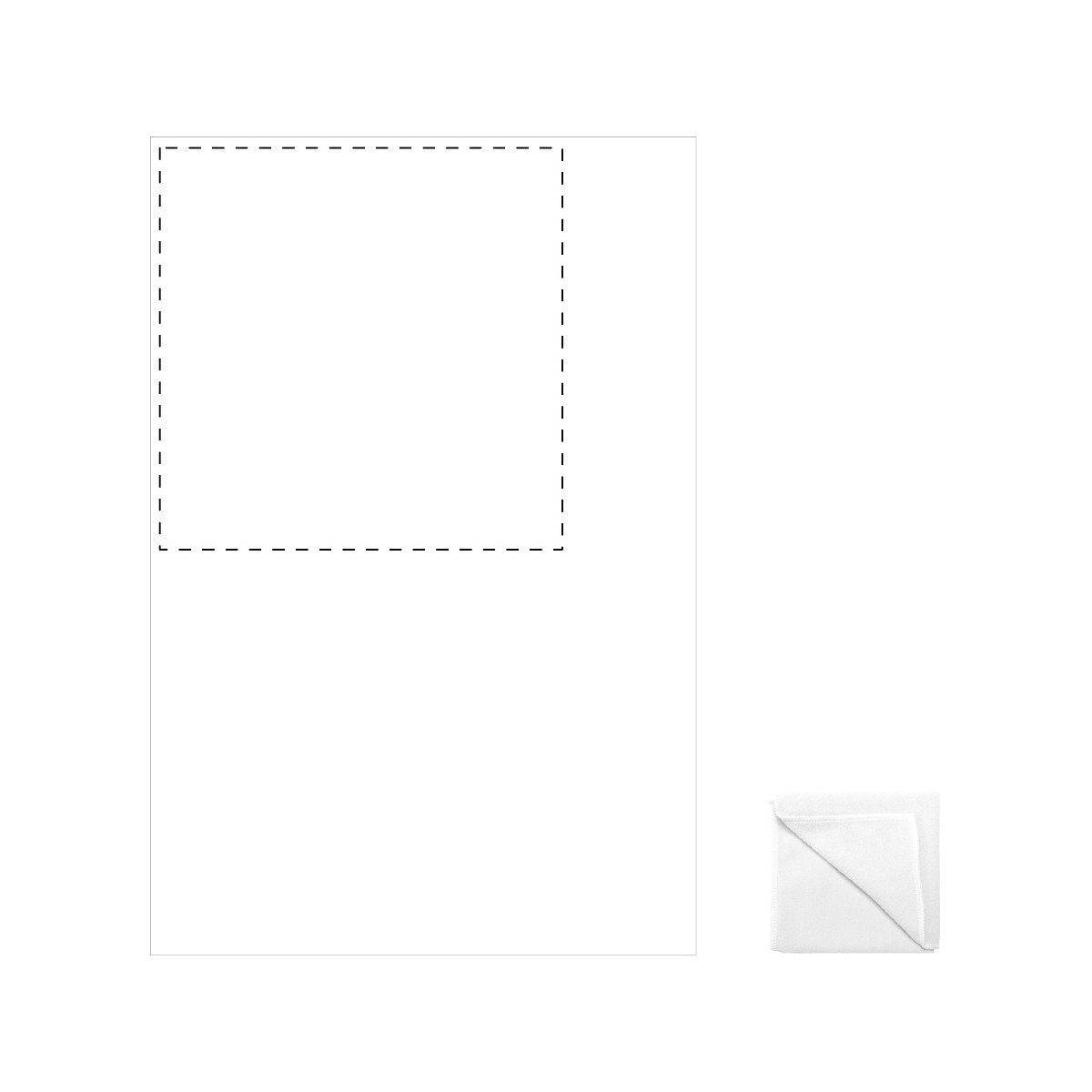 Onderste linker hoek (15 x 10 cm)