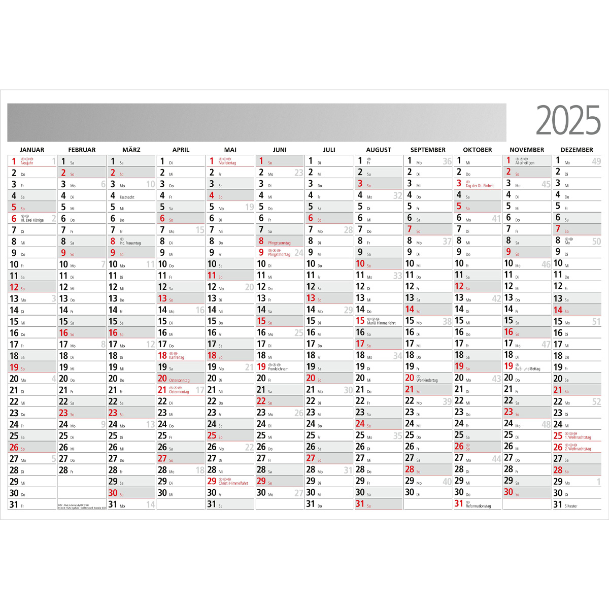 aan het hoofd links (68,9 x 5,3 cm)