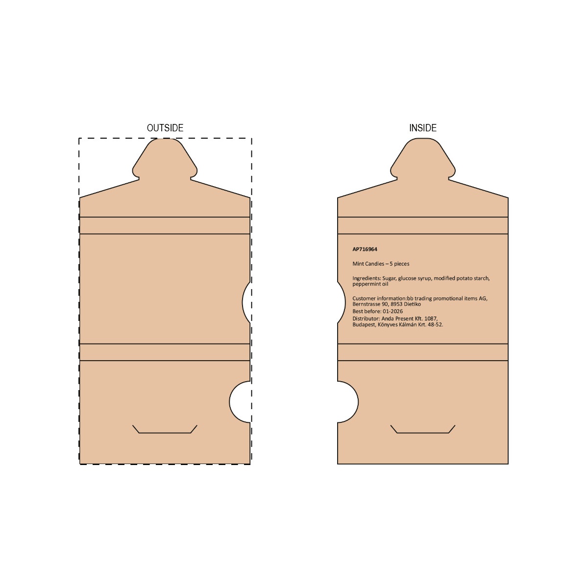 Volledig oppervlak (6,6 x 12,6 cm)