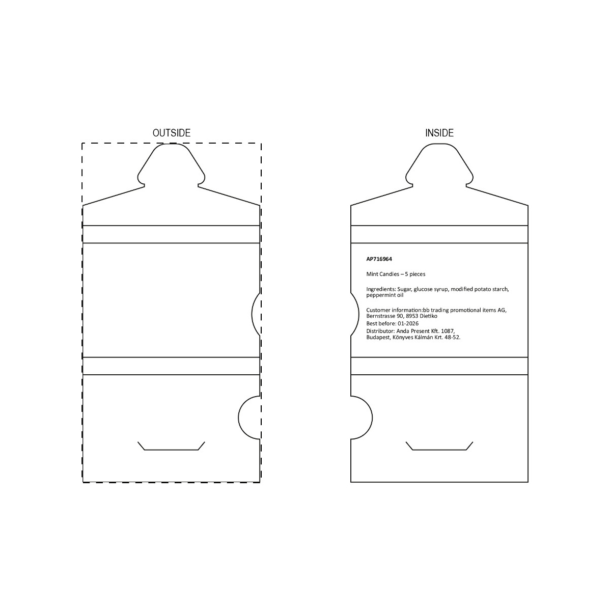 Volledig oppervlak (6,6 x 12,6 cm)