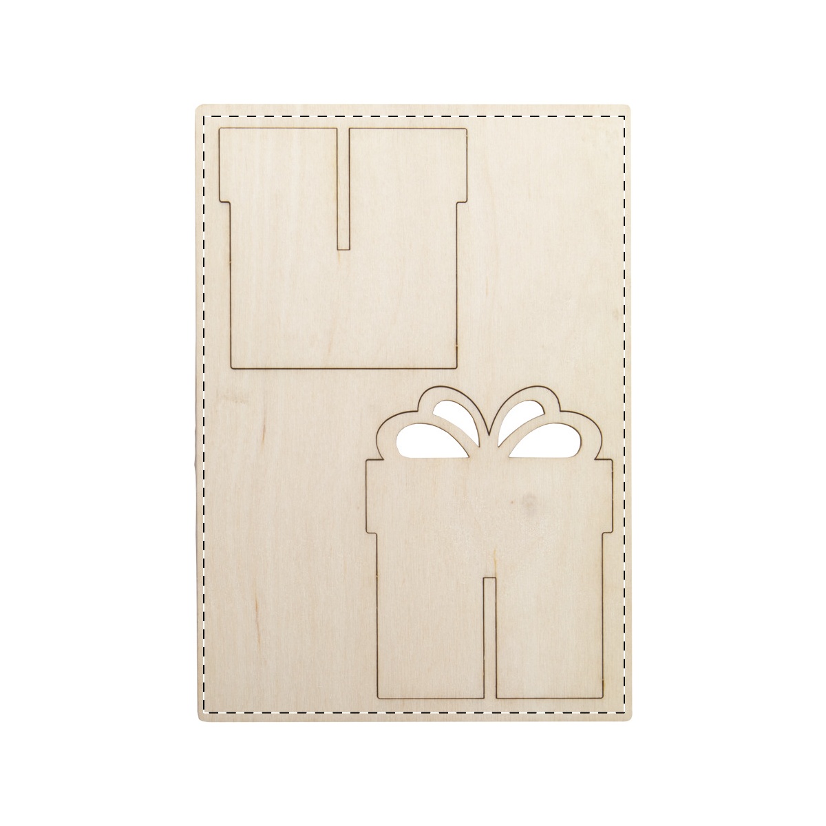 Houten deel voorkant (5 x 5 cm)