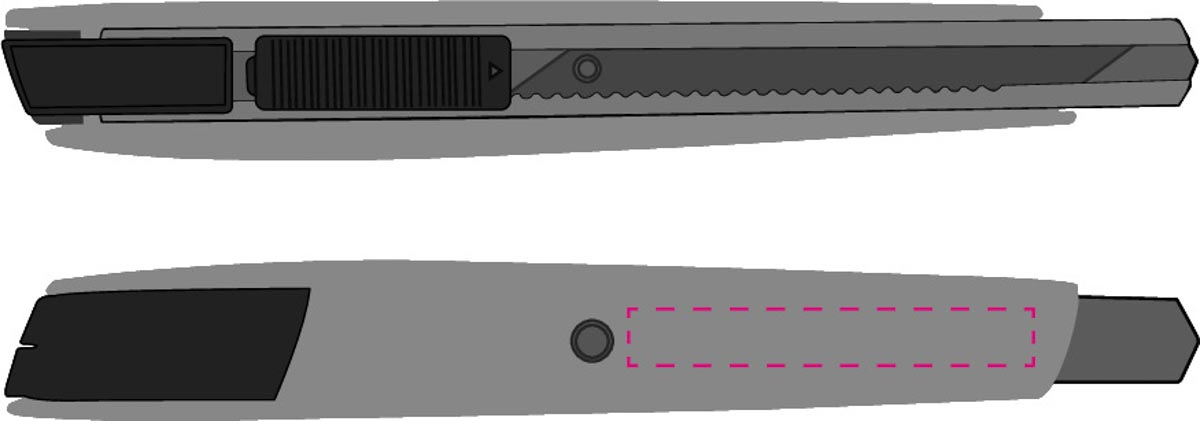 rechts van klinknagel (5x0,7 cm)