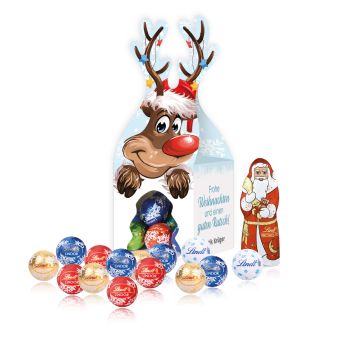 3D geschenk “Rendier" met zoete vulling