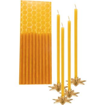 Adventlichtjes van bijenwas