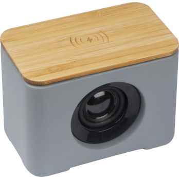 Bluetooth-luidspreker met geïntegreerde draadloze oplader 