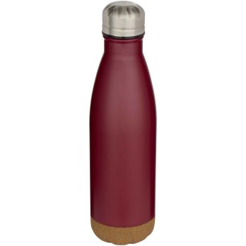 Cove 500 ml dubbelwandige vacuüm geïsoleerde drinkfles van roestvrij staal met kurkdetails