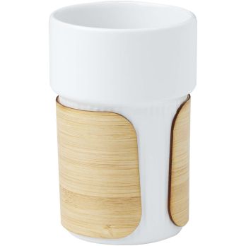 Fika 340 ml beker met bamboe hoes