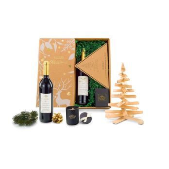 Cadeauset / Presentset: Wijn-kerstboom