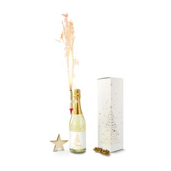 Geschenkset: Gouden kerst, sekt met bladgoud, droog