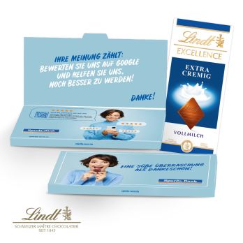 Wenskaart met Lindt Excellence chocoladereep
