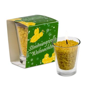 Kaarsenpot met bijenwas