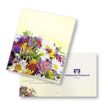 Vouwkaart Kleurrijke bloemen