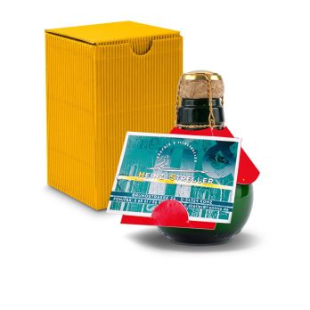 Kleinste Sektflasche der Welt! Visitekaartinsteek - Inclusief geschenkverpakking