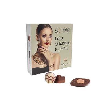 Promotionele slipcase met Lindt Mini Pralinés geschenk