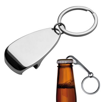 Metalen sleutelhanger met flesopener