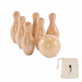 BOLITO mini-bowling-set grenenhout