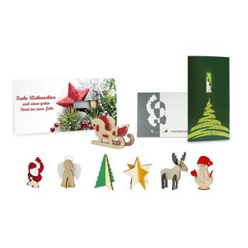 Vilten kaart met stickfiguren