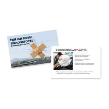 Steenslagpleister-visitekaartje