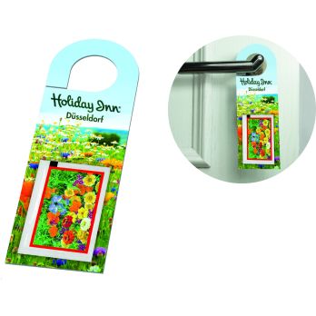 Bloeiend welkom deurlabel