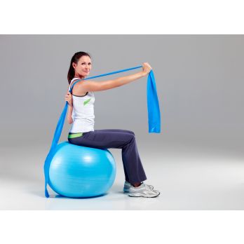 Theraband van 2,5 m lang in polyethyleen zak