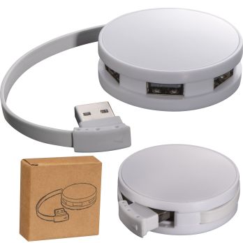 Kunststof USB-hub met 4 poorten