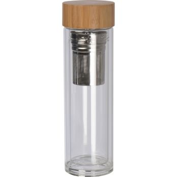 Vacuümfles van borosilicaatglas met theezeefje, 420 ml