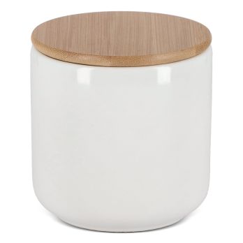Voorraadpot van keramiek en bamboe 550 ml